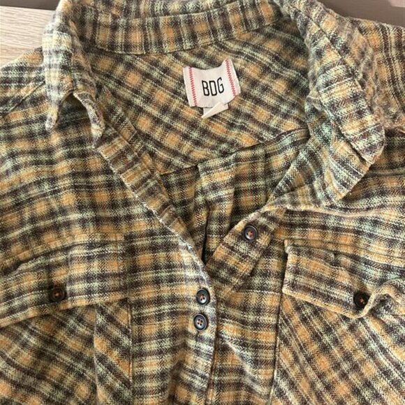 BDG/URBAN OUTFITTERS CROPPED FLANNEL - Women's M - Picture 2 of 2